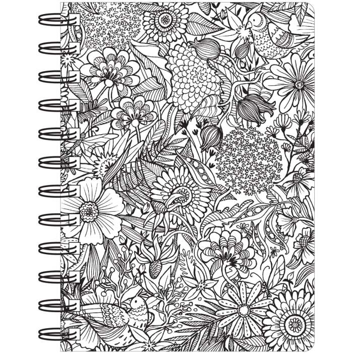 Spiral bound coloring books