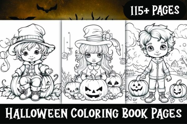 Halloween printable coloring book