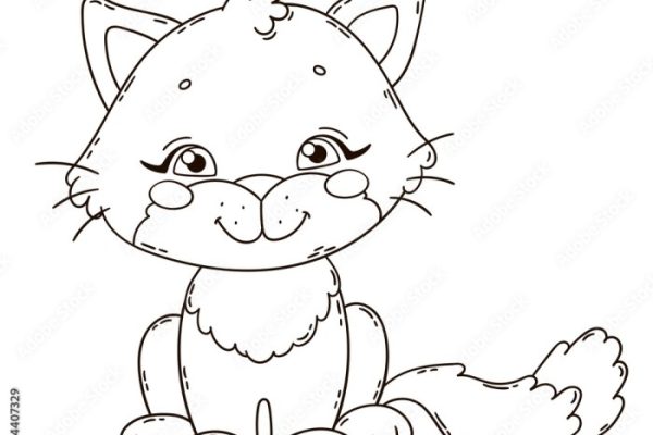 Animated cat coloring pages