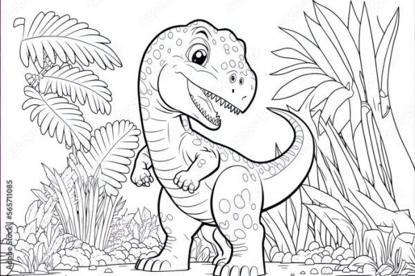 Animated baby dinosaur coloring pages