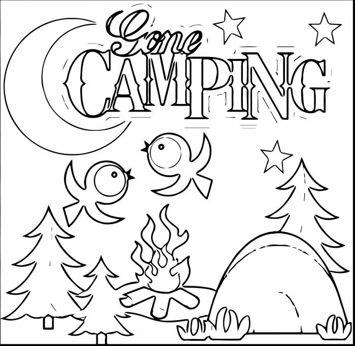 Coloring camping pages camp kids