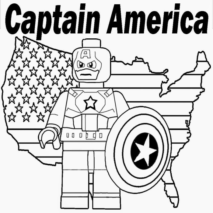 Captain america coloring book pages