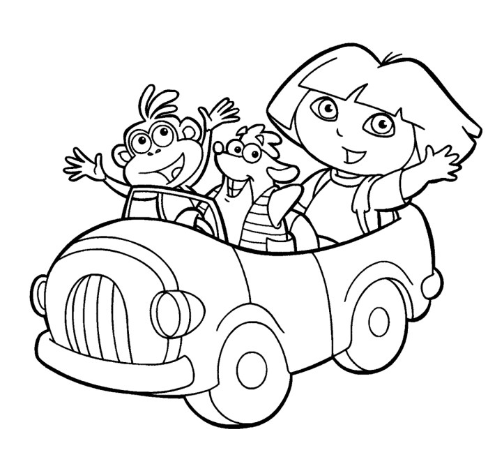 Dora and friends coloring book