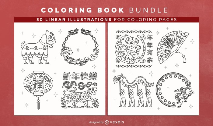 Chinese new year coloring book