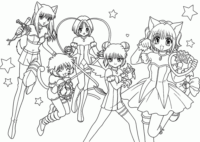 Free anime coloring page