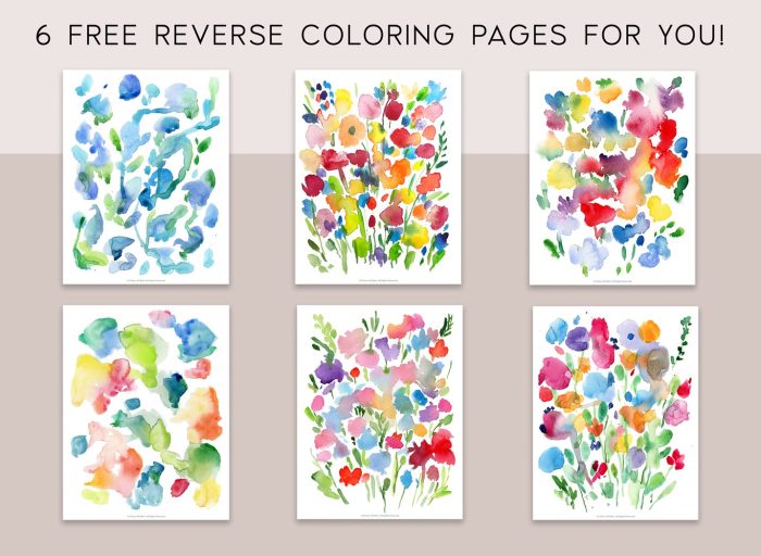 Reverse coloring book ideas