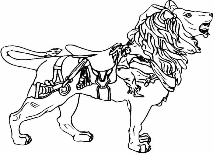 Carousel animals coloring page