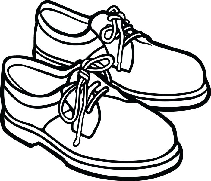 Animated pairshoes coloring sheet