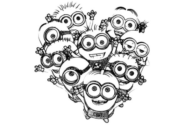 Despicable me coloring book pages