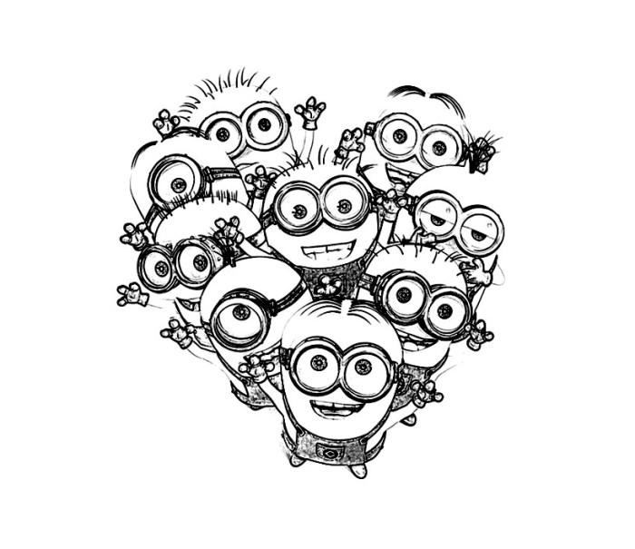 Despicable me coloring book pages