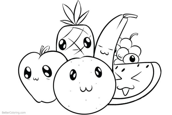 Animated fruit coloring fruit