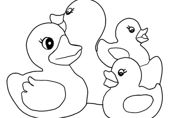 Animated duckl coloring pages