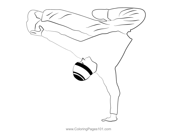 Anime coloring pages dancer hip hop