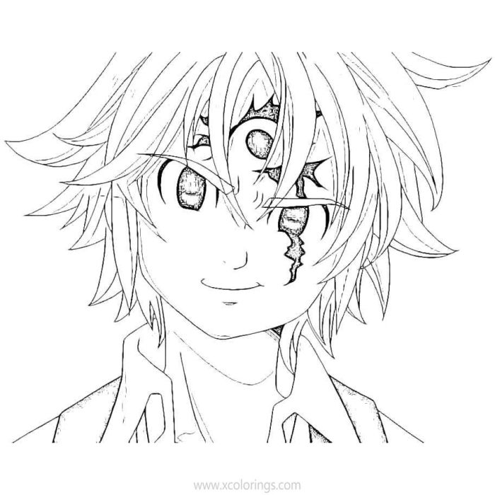 Anime coloring pages seven dealy sins