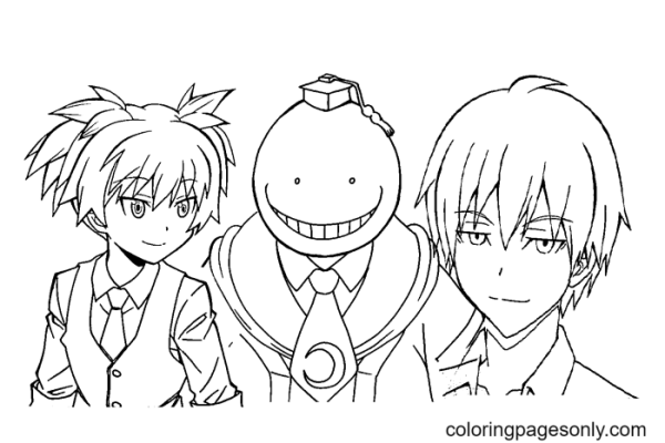 Anime assassination classroom coloring pages