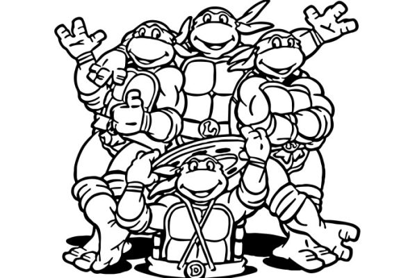 Ninja turtles coloring book