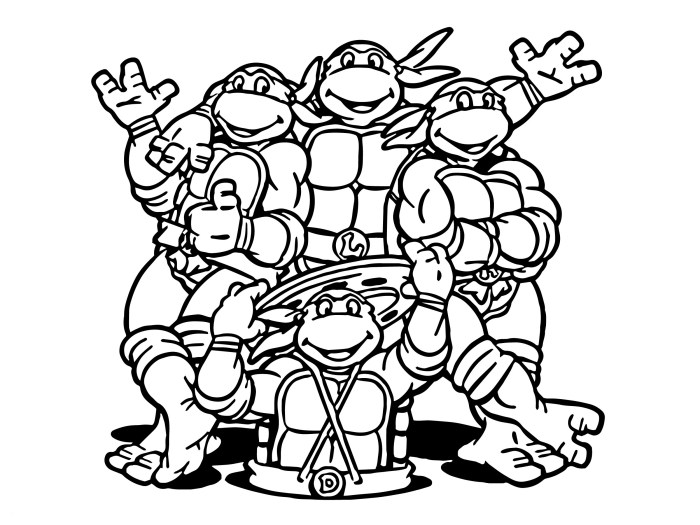 Ninja turtles coloring book