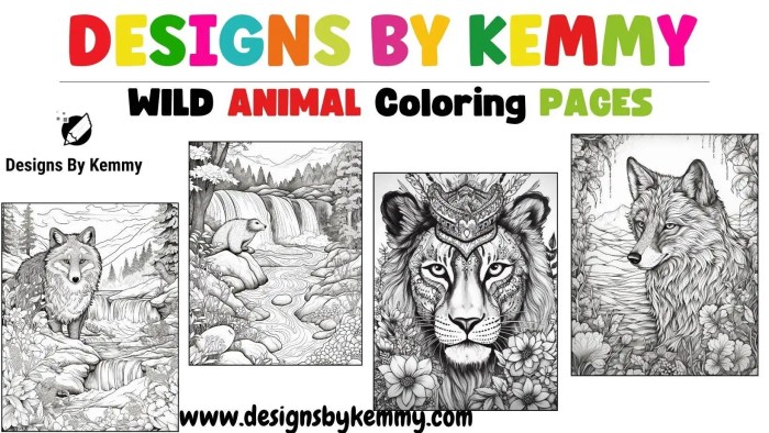 Wild animals coloring book pdf