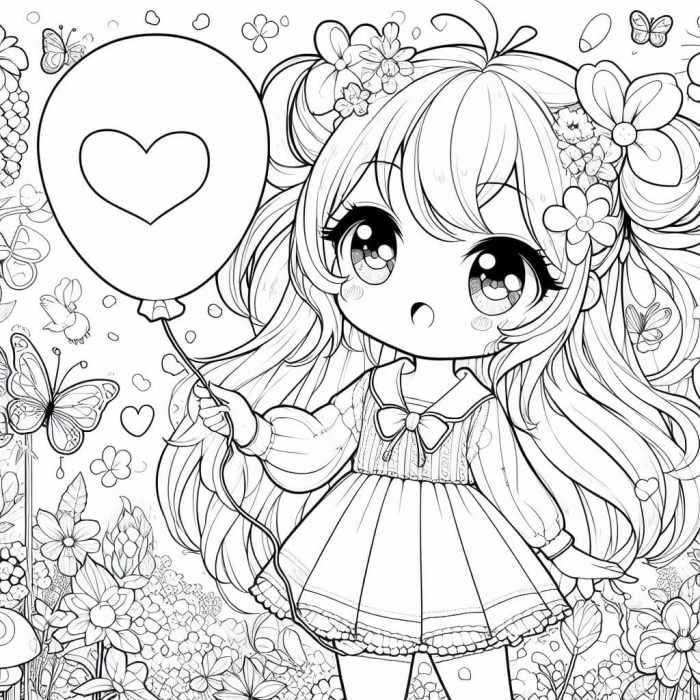 Animation kawaii coloring pages