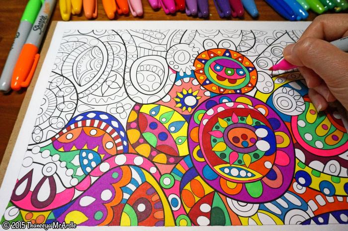 Art coloring book pages