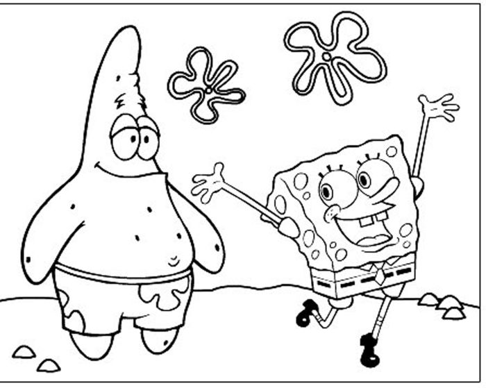 Spongebob coloring book pages