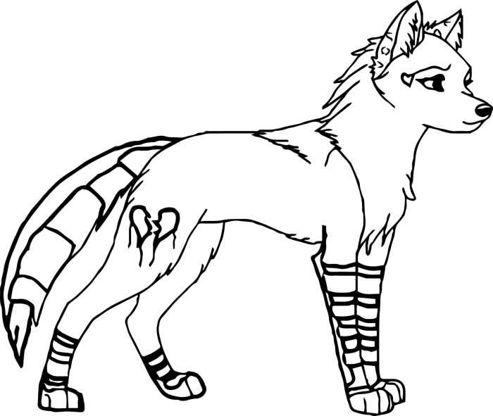 Anime fox coloring page