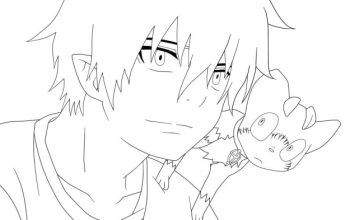 Cute Anime Coloring Pages for Boys