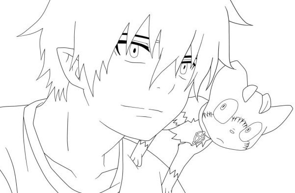 Cute anime coloring pages for boys