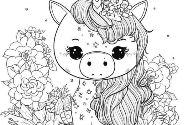 Animal coloring book pages