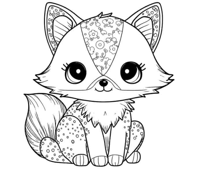 Cuties animal coloring pages