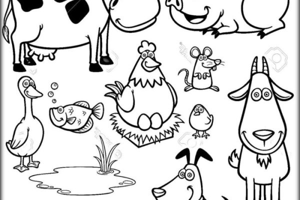 Easy animal coloring pages pdf