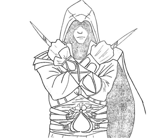 Anime coloring pages assassin