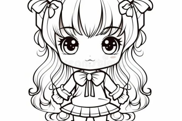 Coloring pages anime chibi