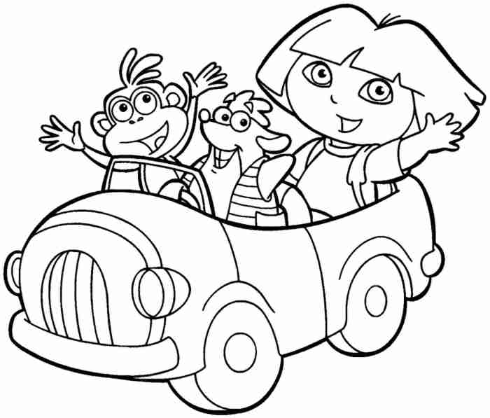 Dora and friends coloring book