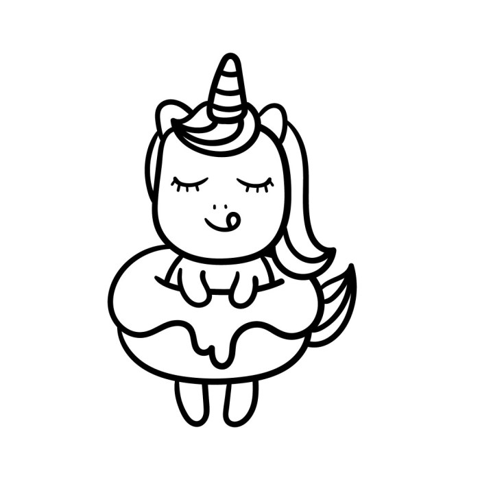 Animal baby cute unicorn coloring pages