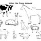 Farm animals free coloring pages