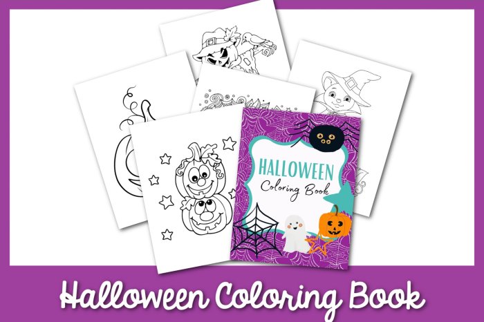 Halloween printable coloring book