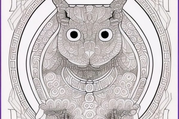 Advanced animal coloring page