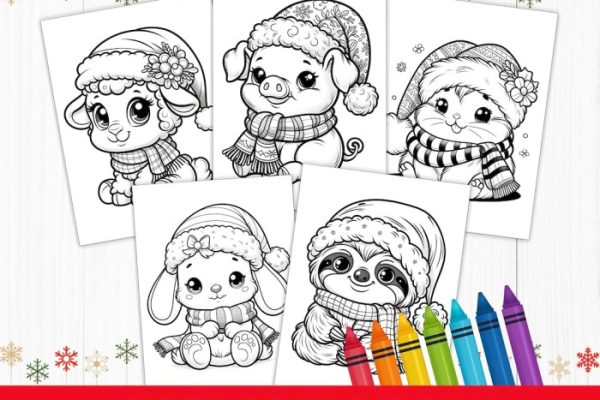 Coloring pages christmas animal reindeer cute printable baby colouring toy animals kids santa print unicorn color clipart cartoon rudolph cliparts