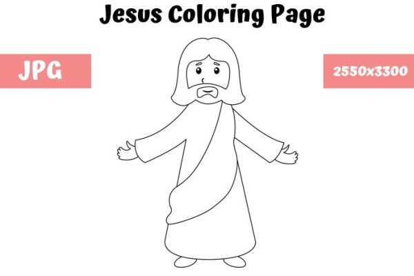 Coloring book about jesus