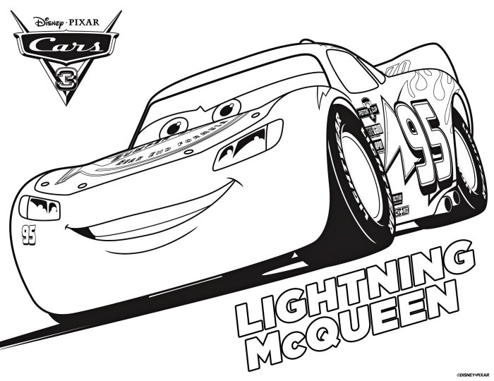 Lightning mcqueen coloring book