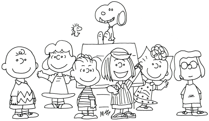 Peanuts coloring book pages