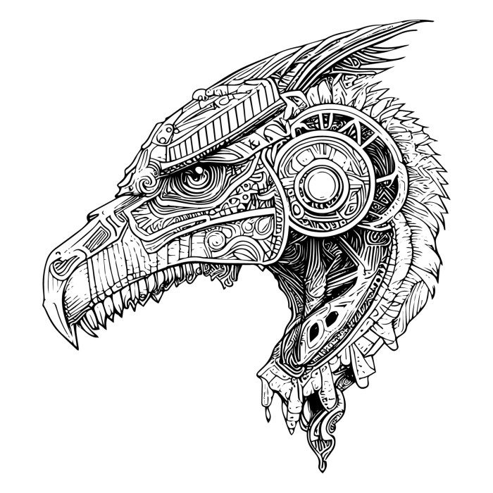 Steampunk animals coloring book