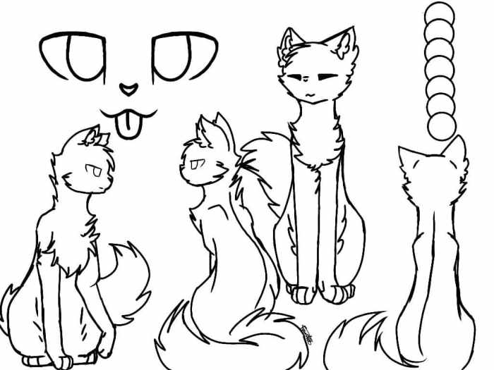 Anime coloring pages warrior cats