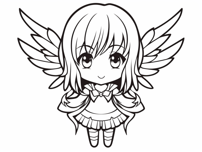 Fairy anime coloring pictures