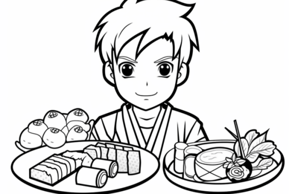 Coloring pages food cute anime comments