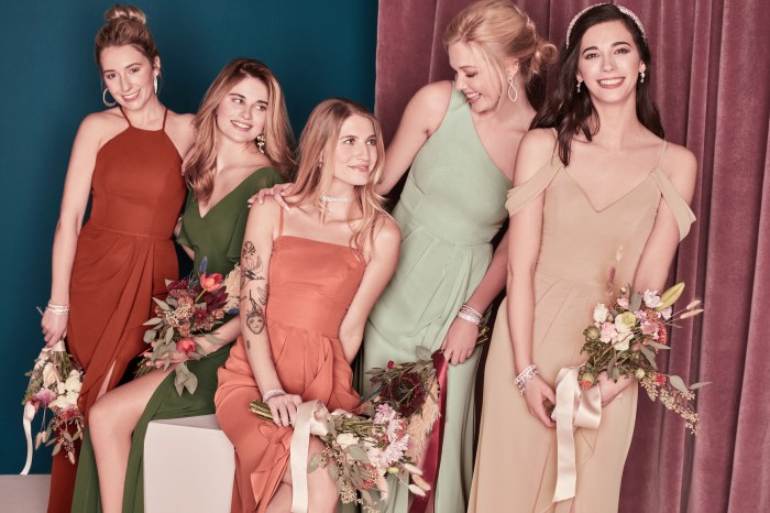 Earth tones wedding guest dresses