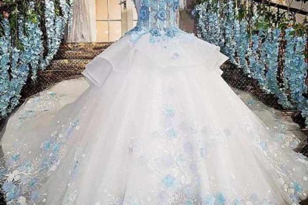 Royal blue wedding dress guest