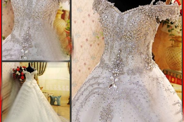 Crystal swarovski wedding dress