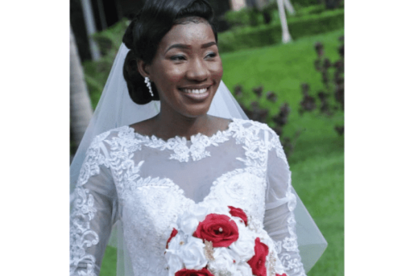 Red white black wedding dress